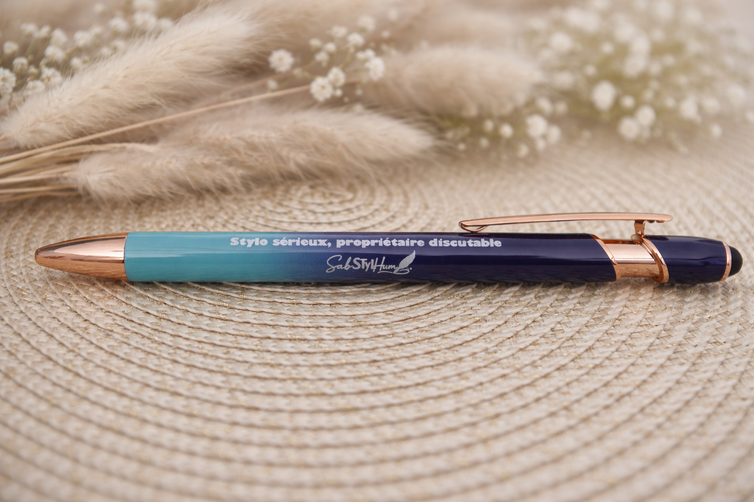 Stylo sérieux, propriétaire discutable.