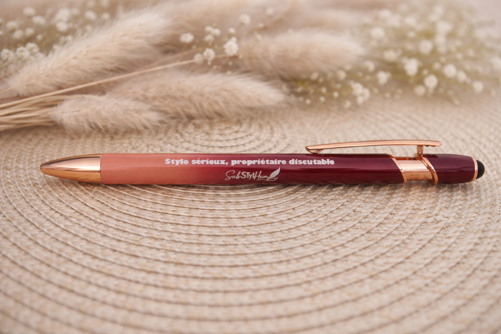 Stylo sérieux, propriétaire discutable.